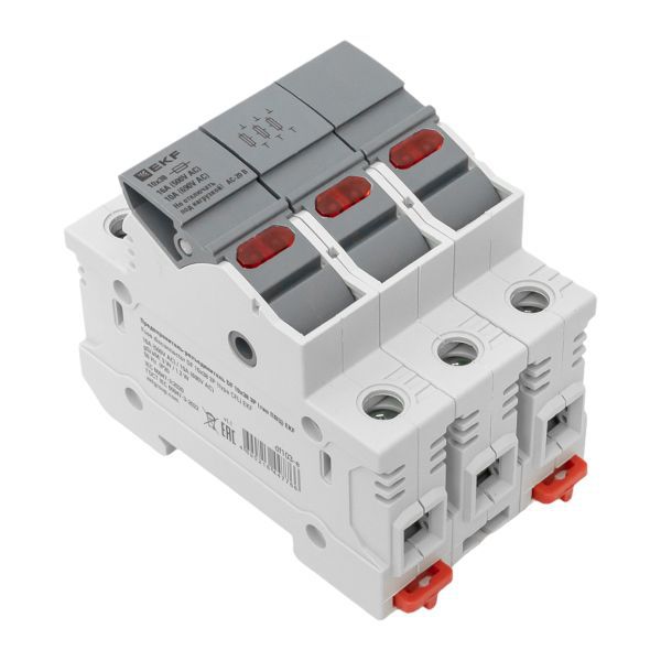  Предохранитель-разъединитель DF 10х38 3п (тип ПВЦ) EKF df103-e фото в каталоге от BTSprom.by