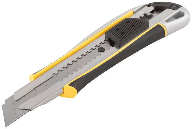  Нож технический 25мм усиленный прорезиненный дополнит. прижим FIT 10329 фото в каталоге от BTSprom.by