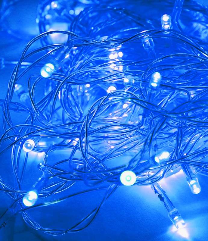 гирлянда светодиодная 50led провод 6.5м 8 режимов мигания космос koc_gir50led_b от BTSprom.by