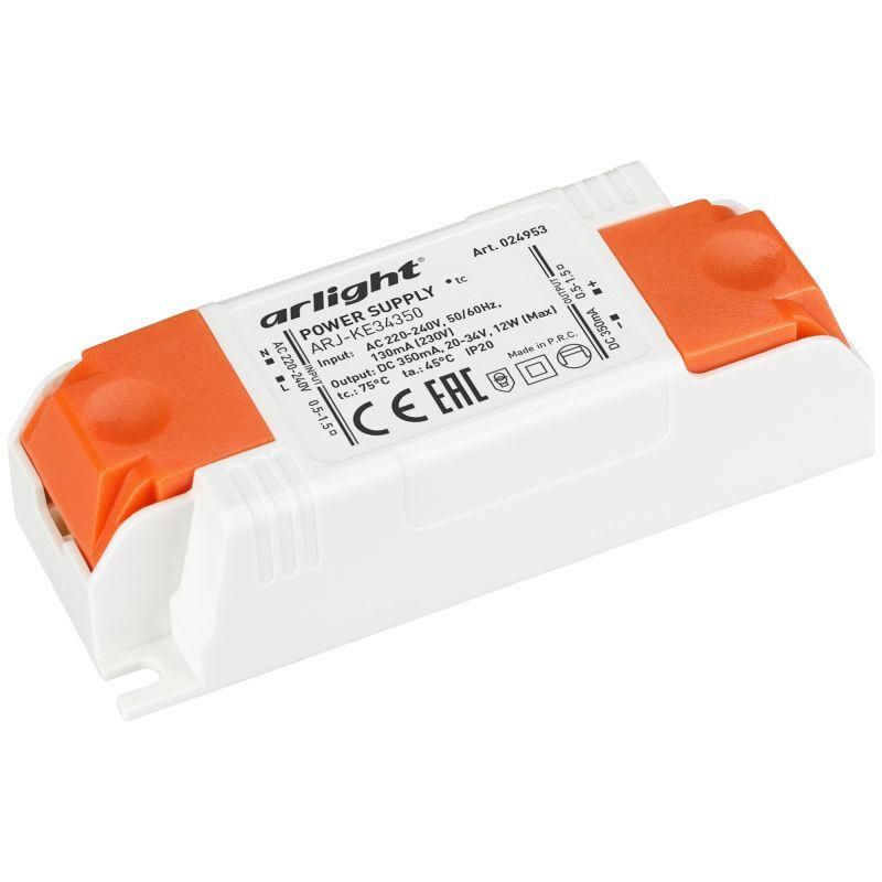 блок питания arj-ke34350 12вт 350ма ip20 пластик 5 лет arlight 024953 от BTSprom.by