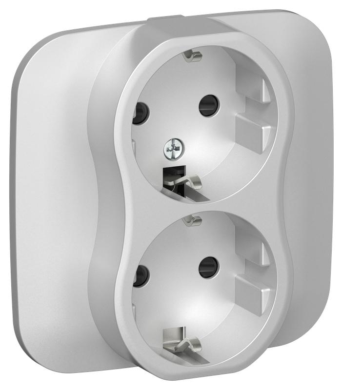 розетка 2-м сп flite рсш12-1-а-фла 16а с заземл. с защ. шторками безвинтовое крепление в сборе механизм алюм. iek fi-r24a-16-1-k47 от BTSprom.by