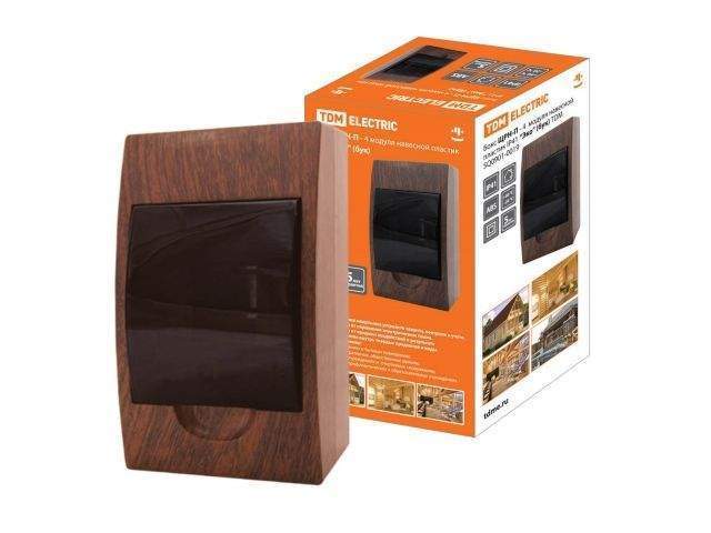 бокс щрн-п-4модуля навесной пластик ip41 "эко" (бук) tdm sq0901-0019 от BTSprom.by