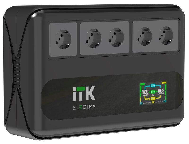 источник бесперебойного питания electra lt5 1кв.а/0.6квт lcd с акб 1х9а.ч itk elt5-1000va-1-001 от BTSprom.by