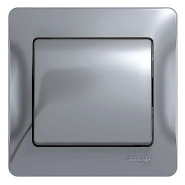 выключатель 1-кл. сп glossa 10а ip20 (сх. 1) 10ax в сборе алюм. se gsl000312 от BTSprom.by