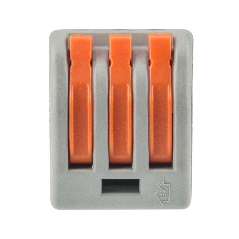  Клемма строительно-монтажная СМК 222-413 3-проводная 0.08-2.5/4кв.мм сер. (уп.50шт) Rexant 07-5253-4 фото в каталоге от BTSprom.by