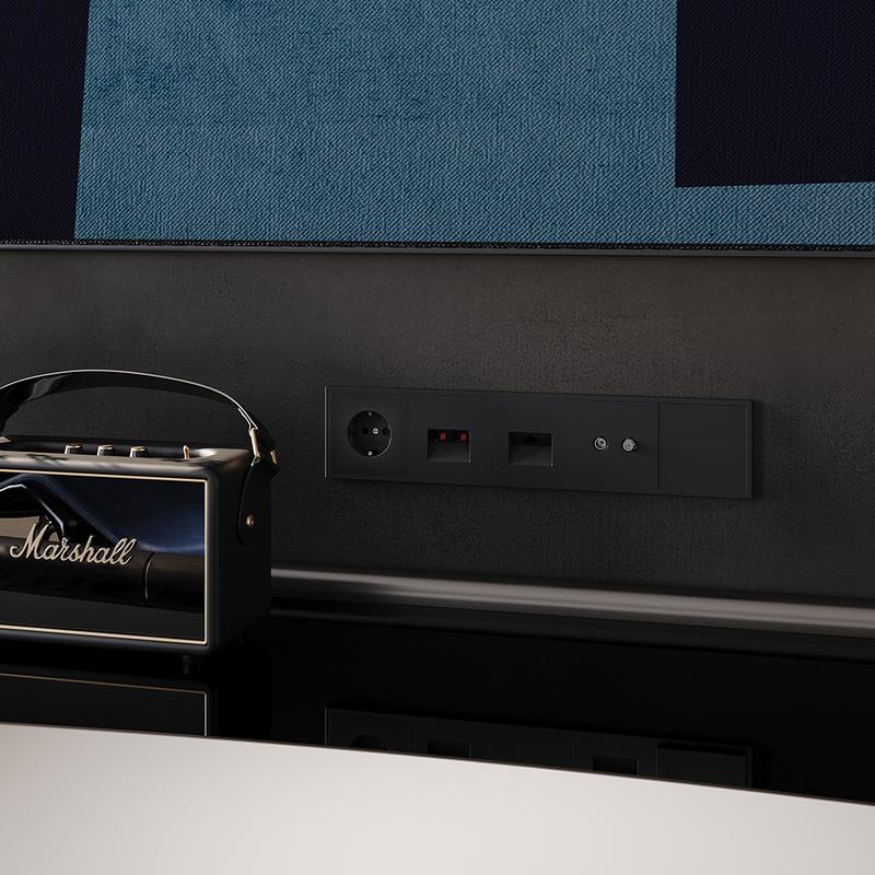  Розетка телевизионная оконечная TV + SAT 2-м СП S70 механизм черн. матов. Voltum VLS060408 фото в каталоге от BTSprom.by