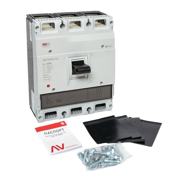  Выключатель автоматический 630А 100кА AV POWER-4/3 TR AVERES EKF mccb-43-630H-TR-av фото в каталоге от BTSprom.by