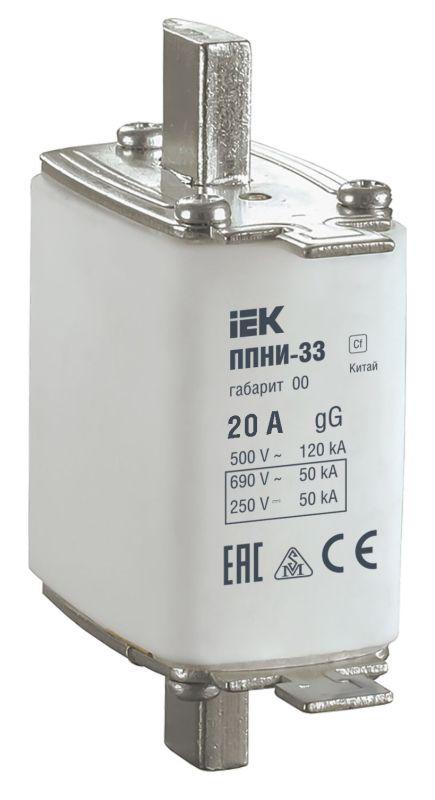 вставка плавкая ппни-33 20а габарит 00 iek dpp10-020 от BTSprom.by