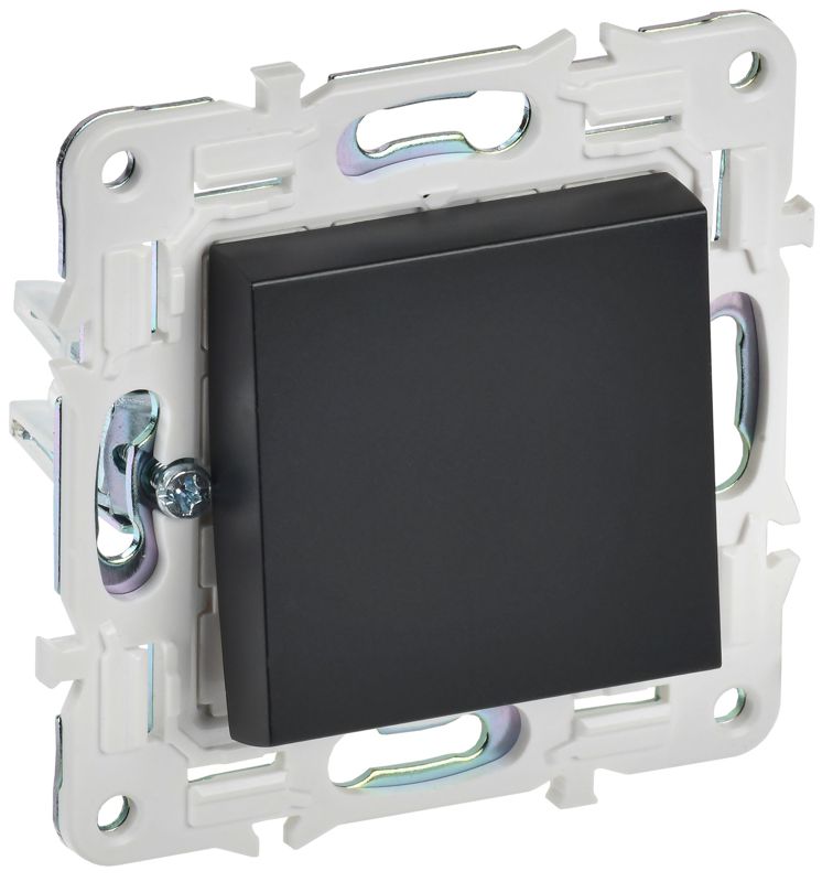 выключатель 1-кл. skandy 10а sk-v01bl черн. iek sk-v10-0-10-k02 от BTSprom.by