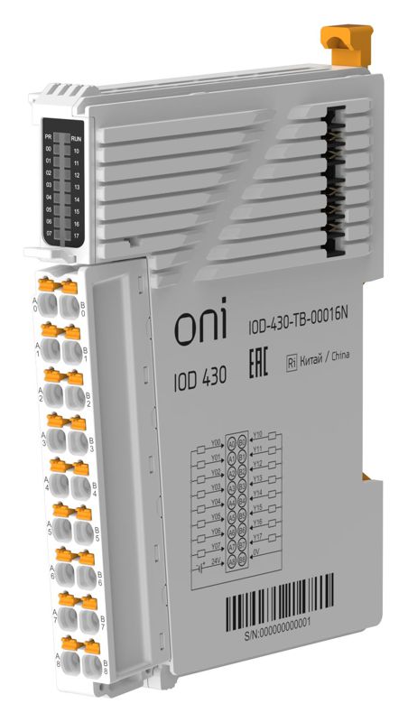  Модуль дискретного вывода IOD 430 16 сигналов NPN ONI IOD-430-TB-00016N фото в каталоге от BTSprom.by