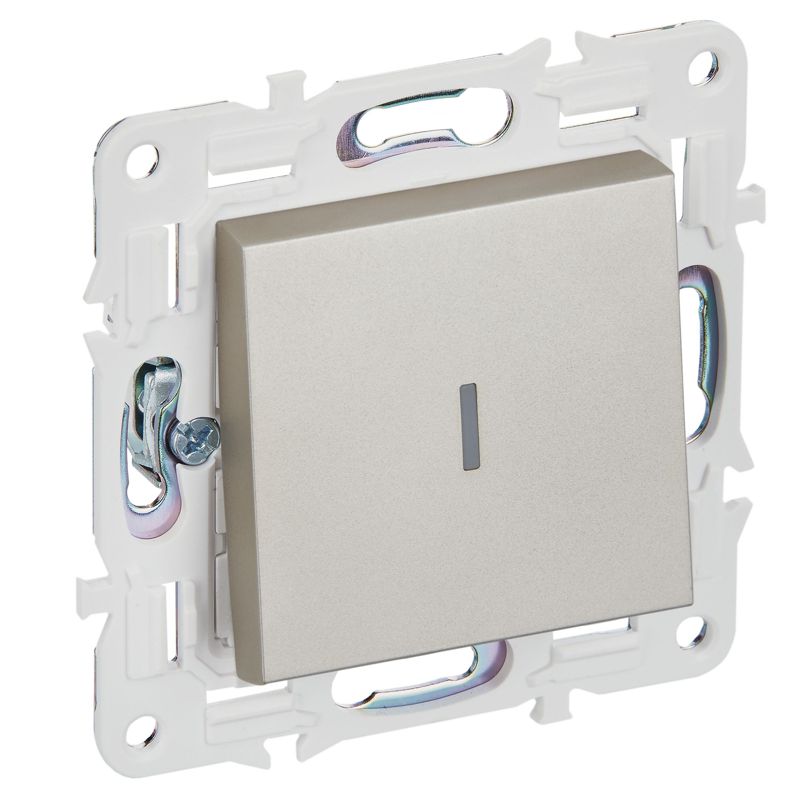 выключатель 1-кл. skandy 10а sk-v07sh с индикацией шампань iek sk-v10-1-10-k37 от BTSprom.by