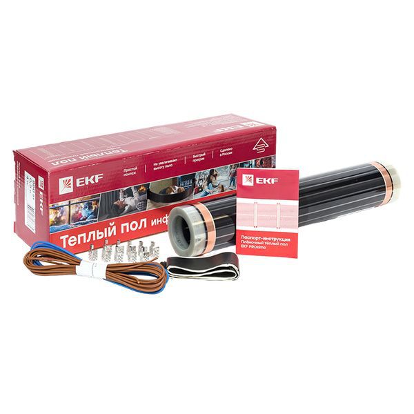 комплект "теплый пол" (пленка) 880вт 4кв.м шир. 0.5м инфракрасный ekf ik-220-880/0.5-4 от BTSprom.by