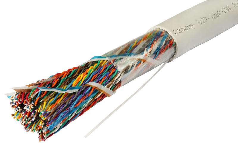кабель витая пара utp (u/utp) кат.5 100 пар 24 awg ож solid pvc нг(а)-ls cabeus 7285c от BTSprom.by