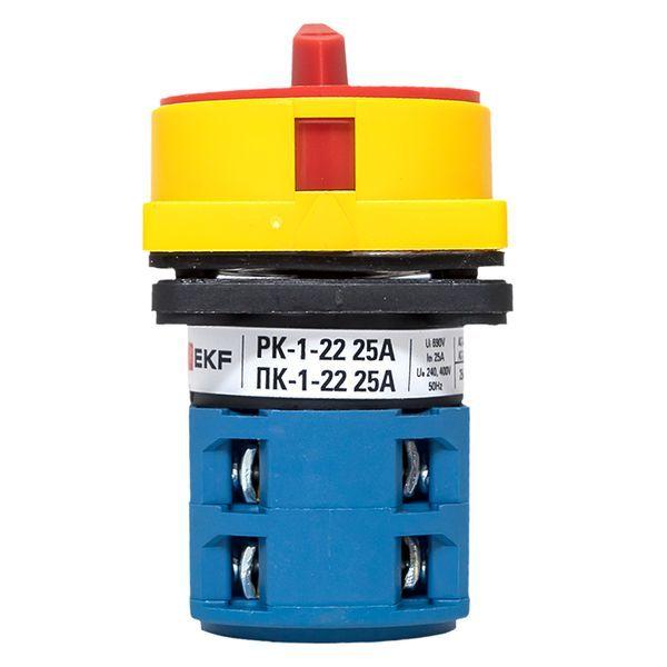  Переключатель кулачковый ПК-1-22 25А 2п "1-0-2" с блокировкой IP65 PROxima EKF pk-1-22-25-a65 фото в каталоге от BTSprom.by
