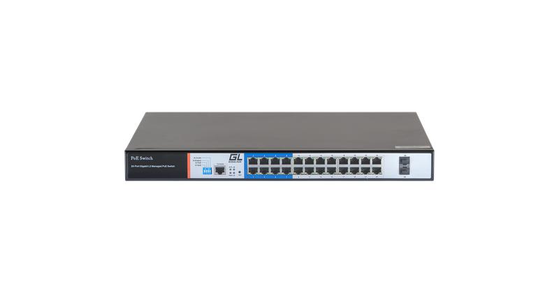 коммутатор web smart управляемый 24 poe 802.3af/at портов 10/100/1000мбит/с 8 до 250м cat.6 2хsfp 1000мбит/с 400вт apo&r nikomax gl-sw-g205-24p от BTSprom.by