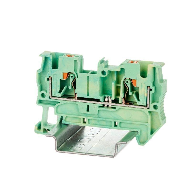 клемма заземления зажим push-in 2 точки подключения 4кв.мм dkc vpr-4-pe-yg от BTSprom.by