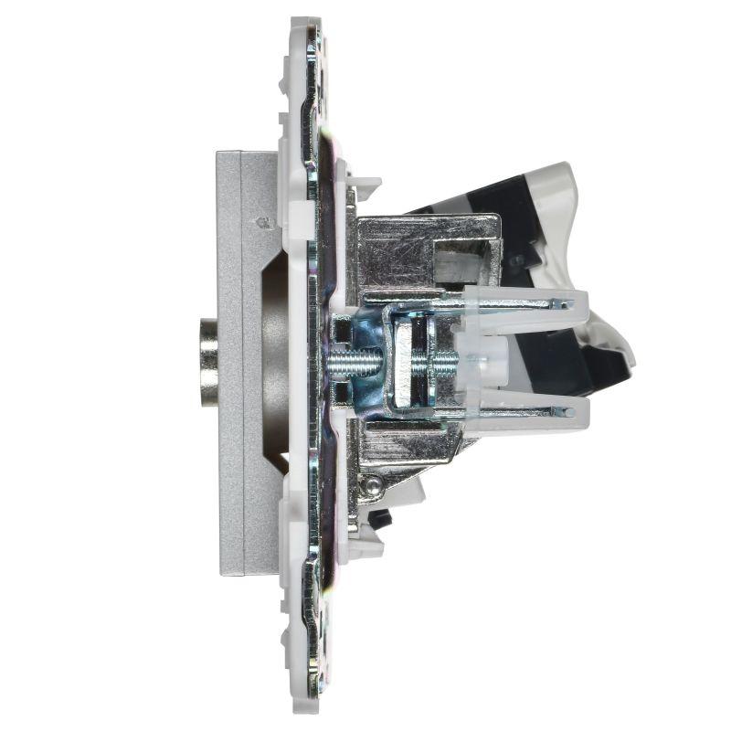  Розетка двойная TV+RJ45 кат.5E SKANDY SK-A14S серебр. IEK SK-AK20-1-K23 фото в каталоге от BTSprom.by
