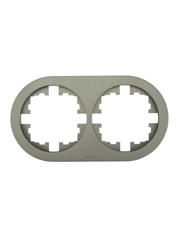 рамка 2-м osen горизонт. круглая титан lezard 744-3700-147 от BTSprom.by