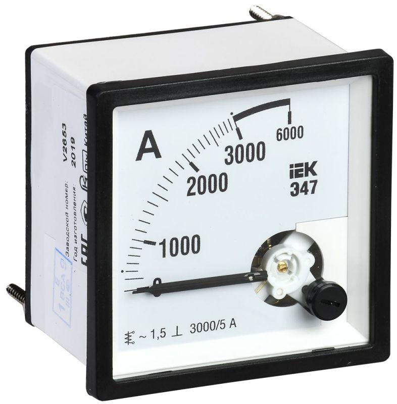 амперметр э47 96х96мм 3000/5а кл. точн. 1.5 iek ipa20-6-3000-e от BTSprom.by