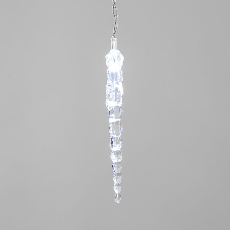  Гирлянда светодиодная "Айсикл" (бахрома) "Сосульки" 1.5х0.25м 10LED бел. 0.51Вт IP20 провод прозр. Neon-Night 303-068 фото в каталоге от BTSprom.by