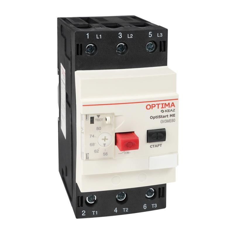 выключатель автоматический optistart me gv3me25 с уставкой расцепителя 16.0-25.0а кэаз 354821 от BTSprom.by