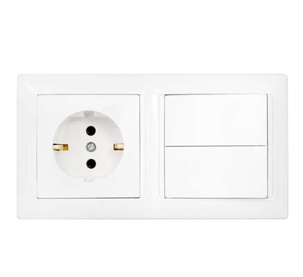 блок сп (розетка с заземл. + 2-кл. выкл.) бел. bylectrica 2в-рц-693 от BTSprom.by