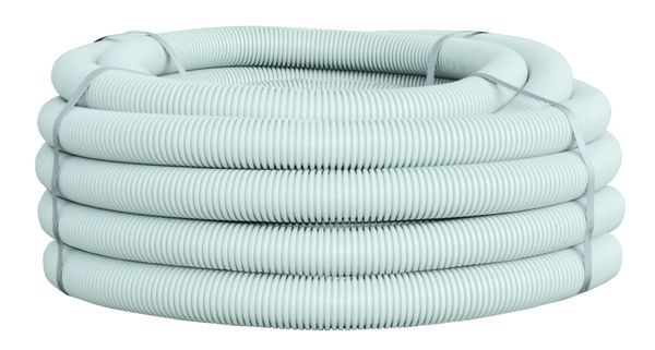 труба гофрированная пвх d63мм с протяжкой сер. (уп.15м) plast proxima ekf tg-z-63 от BTSprom.by