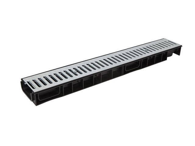 лоток standart 100.65 h69  с решеткой стальной, ecoteck, рб (кл. а15) ди15605000 от BTSprom.by