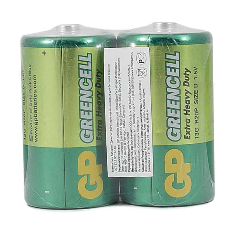 элемент питания солевой d/r20 1.5в greencell (уп.2шт) gp 2667 от BTSprom.by