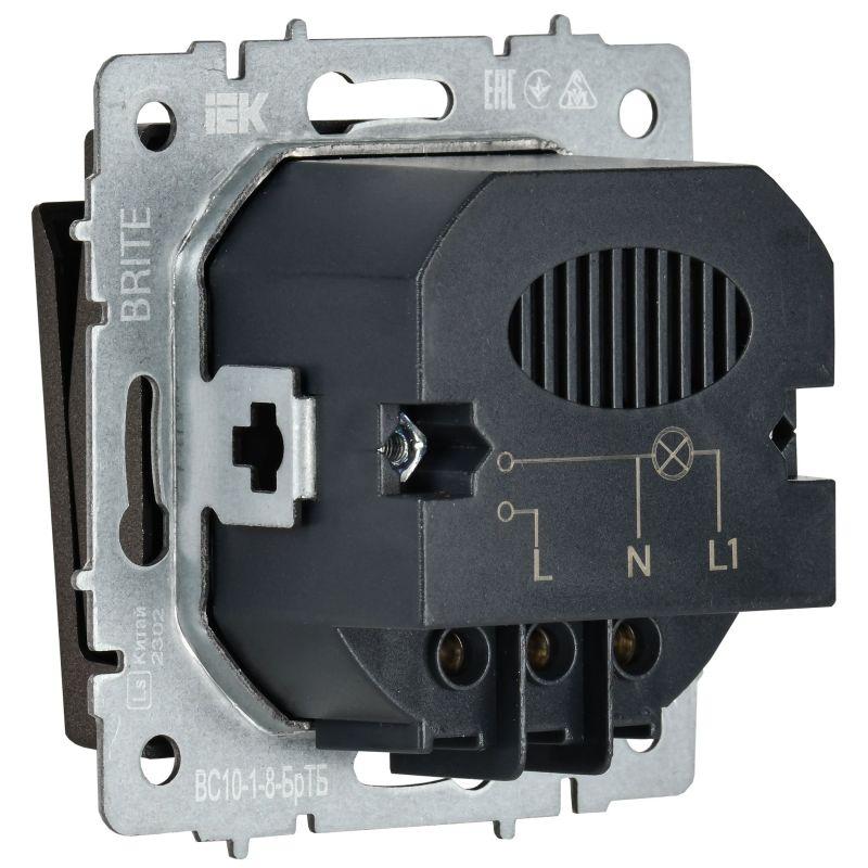  Выключатель карточный BRITE 30А ВС10-1-8-БрТБ механизм бронза IEK BR-V11-0-10-K45 фото в каталоге от BTSprom.by