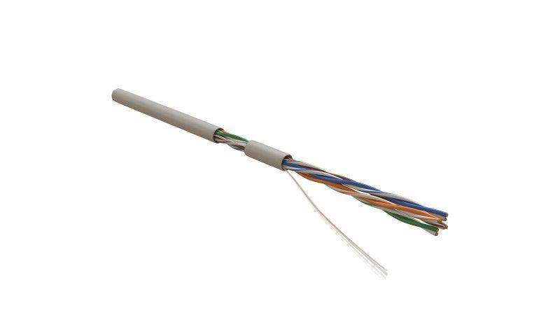 кабель витая пара u/utp кат.5e 4х2х24awg solid pvc uutp4-c5e-s24-in-pvc-gy-305 сер. (м) hyperline 41903 от BTSprom.by