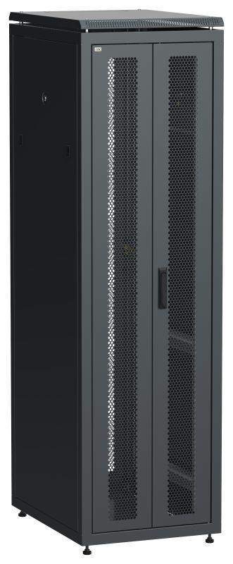 шкаф сетевой linea n 19дюйм 42u 600х800мм передн. перфорир. распашная двустворчат. задн. перфорир. чер. itk ln05-42u68-2pp от BTSprom.by