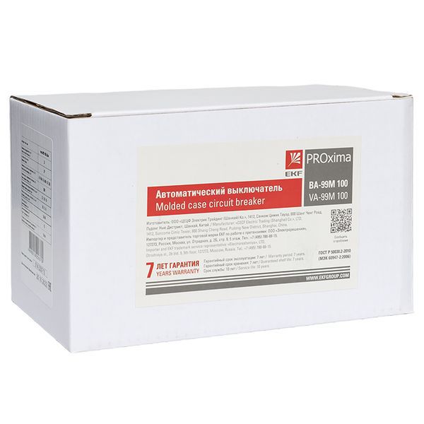  Выключатель автоматический 3п 100/32А 35кА ВА-99М PROxima EKF mccb99-100-32m фото в каталоге от BTSprom.by