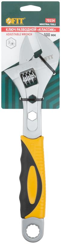  Ключ разводной "Классик" шкала увелич. захват прорезин. ручка 300мм 42мм FIT 70154 фото в каталоге от BTSprom.by