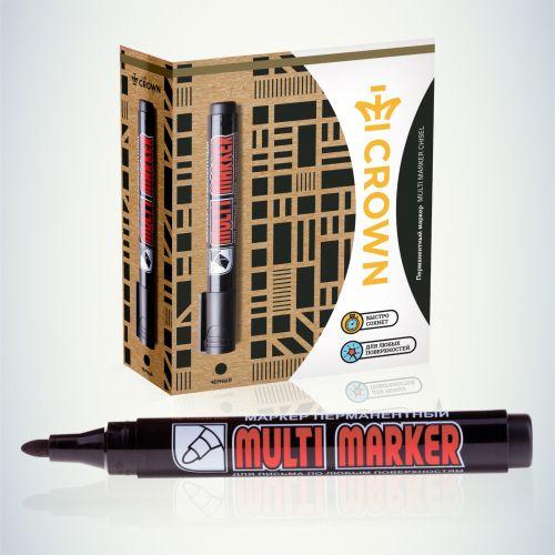 маркер перманентный "multi marker" 3мм пулевидный черн. crown б0048239 от BTSprom.by