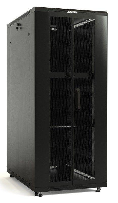 шкаф напольный ttb-4281-dd-ral9004 19дюйм 42u 2055х800х1000мм перф. двери черн. hyperline 392684 от BTSprom.by