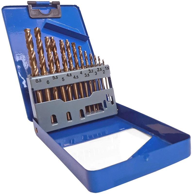  Набор сверл по металлу Profi 1.5-6.5мм (через 0.5мм + 32мм; 48мм) с кобальтом 5проц. в метал. коробке (13шт) Cutop 48-601 фото в каталоге от BTSprom.by