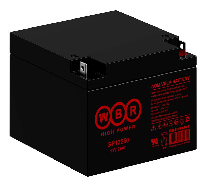  Аккумулятор 12В 26А.ч WBR GP12260 WBR фото в каталоге от BTSprom.by