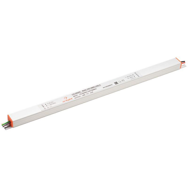 блок питания arv-24060-long-d 24в 2.5а 60вт ip20 метал. arlight 023265(1) от BTSprom.by