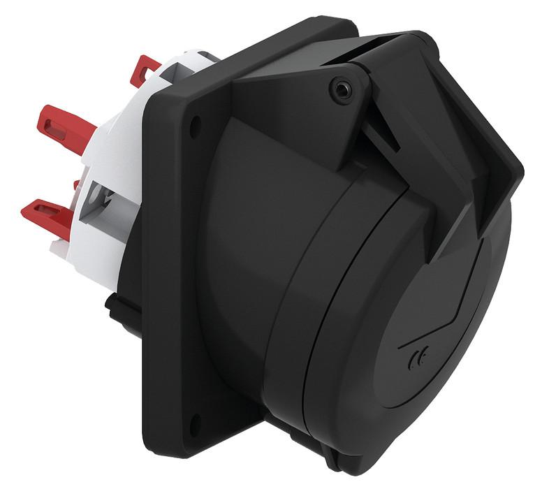 розетка панельная schuko 32а 230-380 ip44 quick connect черн. bals 120441 от BTSprom.by
