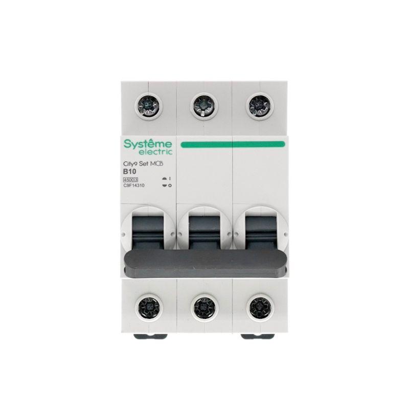  Выключатель автоматический модульный 3п B 10А 4.5кА City9 Set 400В SE C9F14310 фото в каталоге от BTSprom.by