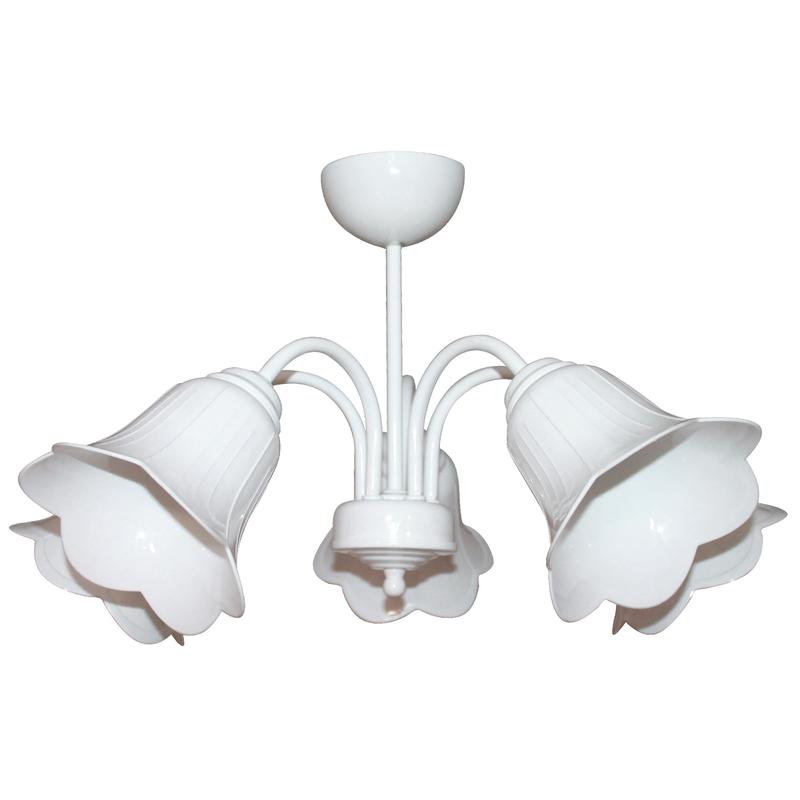 светильник "джина" 251 (плафон п0471) нсб 01-5х60-130 е27 (им) подвесной бел. элетех 1005404996 от BTSprom.by