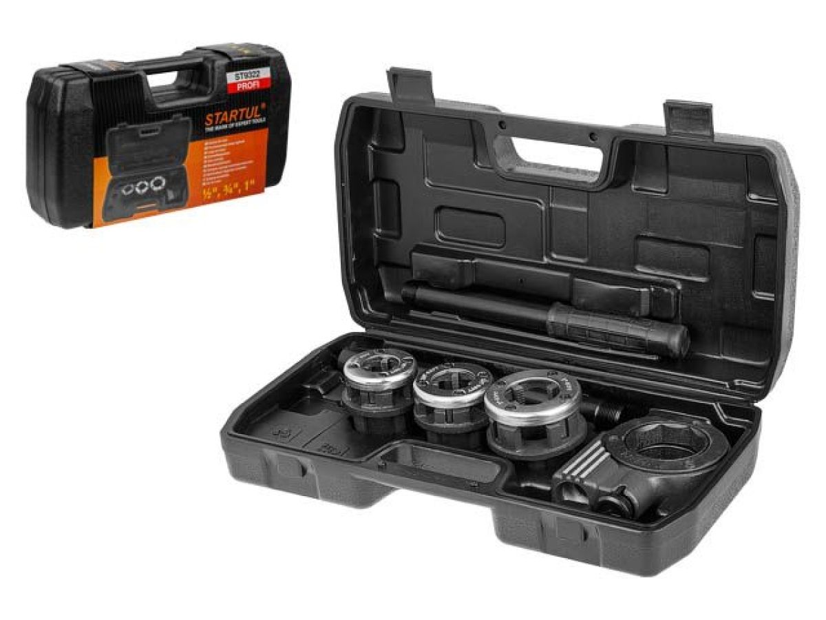 резьбонарезной набор трубный 1/2", 3/4", 1" startul profi (st9322) st9322 от BTSprom.by