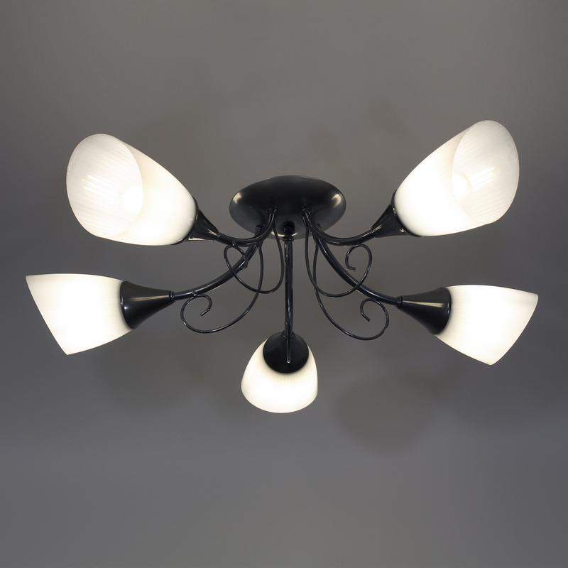  Светильник "Веста" 151 (плафон П0477) НПБ 01-5х60-119 Е27 ИУ хром Элетех 1005404465 фото в каталоге от BTSprom.by