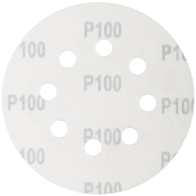  Круг шлифовальные с отверстиями (липучка) алюминий-оксидные 125мм Р 100 (уп.5шт) MOS 39835М фото в каталоге от BTSprom.by