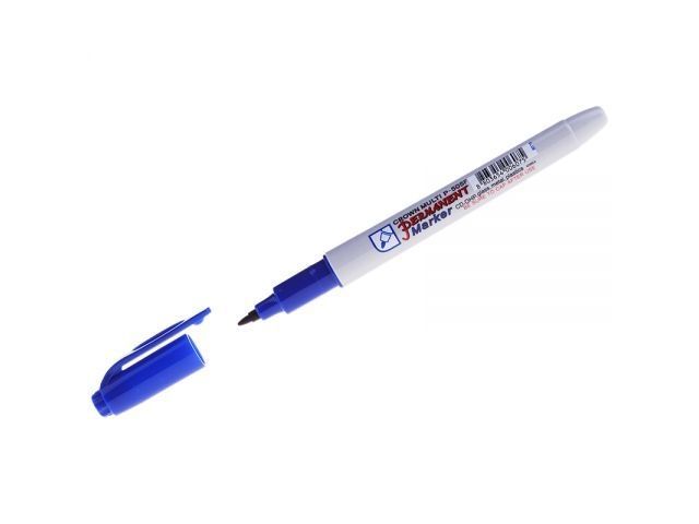 маркер перманентный crown "multi marker super slim" синий, пулевидный (толщ. линии 1.0 мм. цвет синий) (crown маркеры) p-505fblue от BTSprom.by