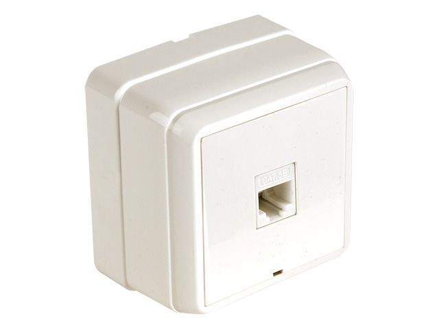 розетка компьютерная 1хrj45 (cat5e, открытая) кремовая, bron, mutlusan от BTSprom.by