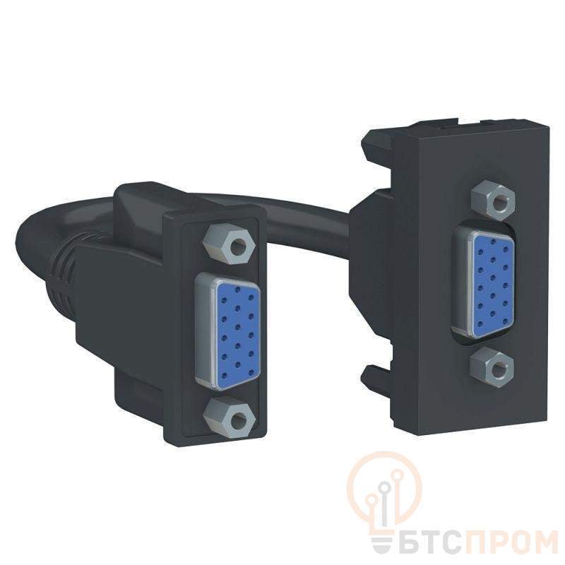 Розетка 1-мод. UNICA MODULAR HD15 female VGA антрацит SchE NU343254 фото в каталоге от BTSprom.by  Розетка 1-мод. UNICA MODULAR HD15 female VGA антрацит SchE NU343254 фото в каталоге от BTSprom.by
