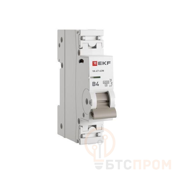 Выключатель автоматический модульный 1п B 4А 6кА ВА 47-63N PROxima EKF M636104B фото в каталоге от BTSprom.by  Выключатель автоматический модульный 1п B 4А 6кА ВА 47-63N PROxima EKF M636104B фото в каталоге от BTSprom.by