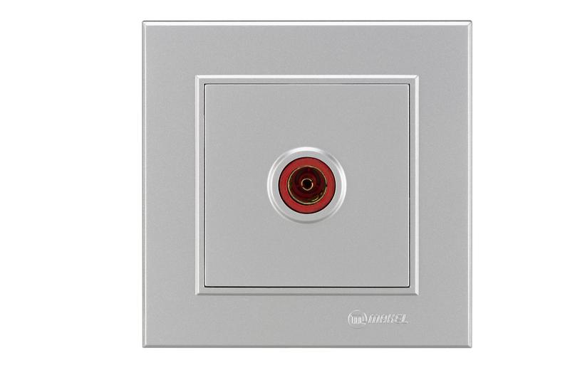 розетка телевизионная оконцевая tv 1-м сп karea ip20 4дб серебр. makel 56065027 от BTSprom.by